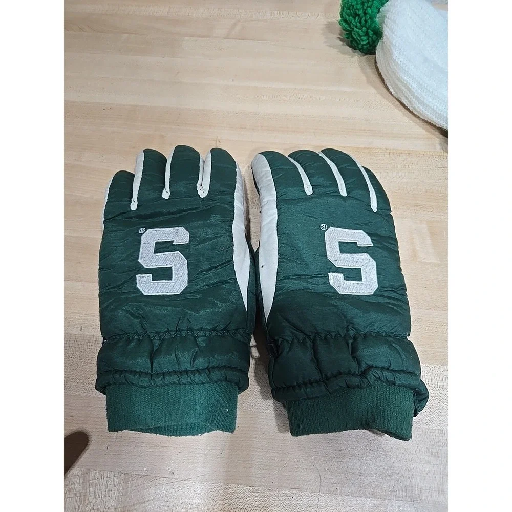 Michigan‎ State Spartans Knit Pom Cap Beanie Thinsulate Gloves